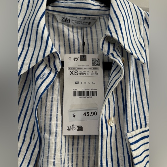 SOLD - NWT Zara Stripe Shirt - Picture 4 of 4